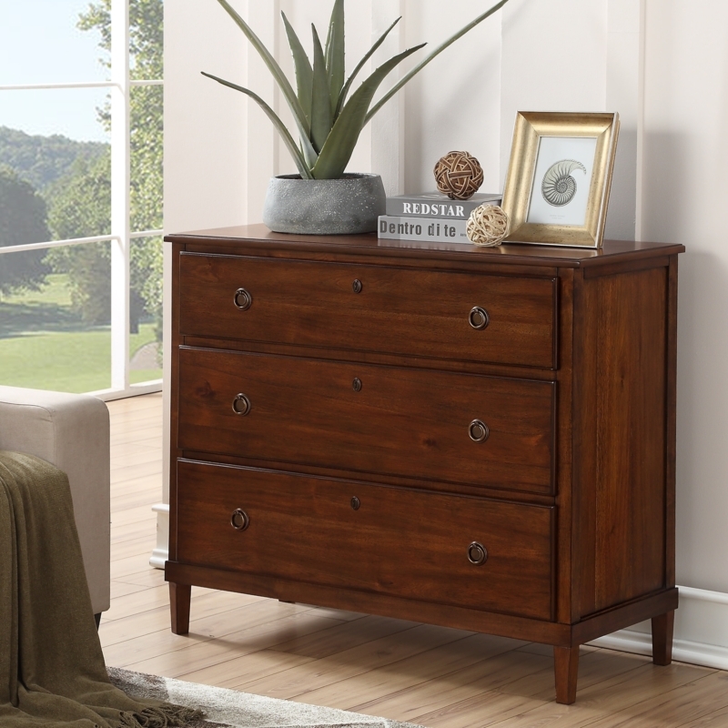 Dresser Rich Brown Satin Finish Ring Pull Hardware Classic