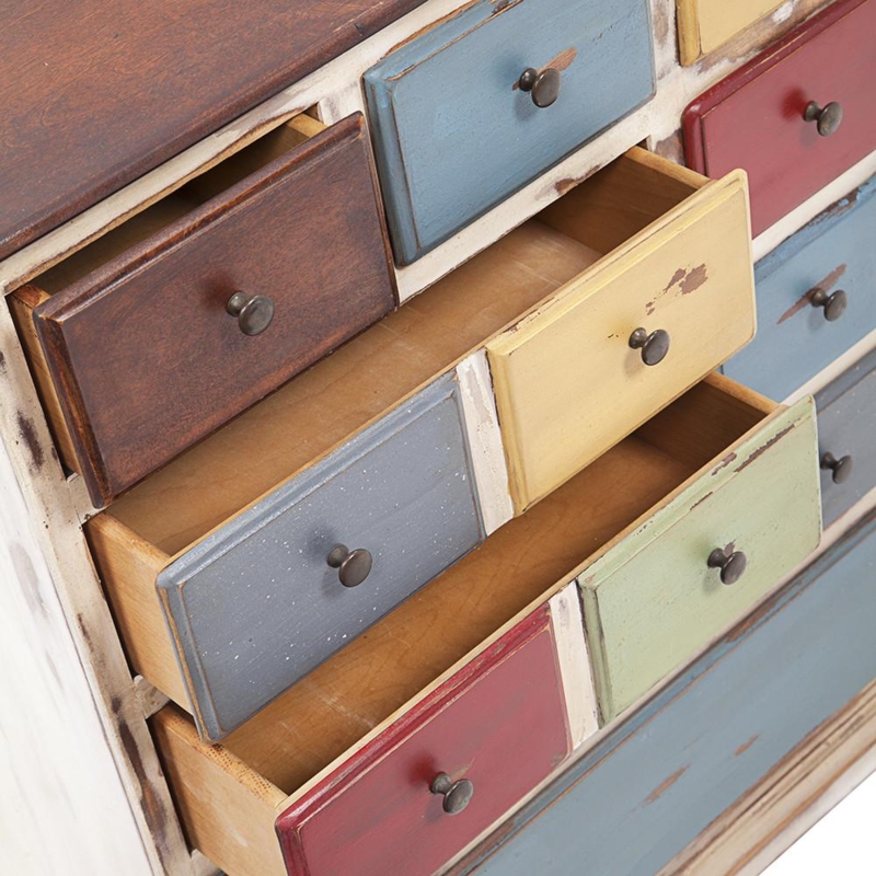 Dresser Rustic Shabby Chic Distressed Whitewash Staggered Drawer Sizes
