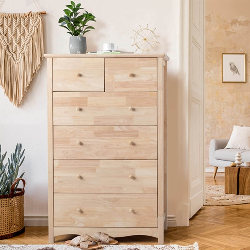 Dresser Tall Farmhouse Light Wood Arched Base