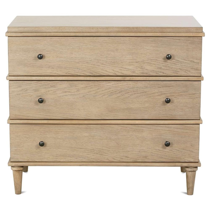 Dresser Tapered Legs Tiered Top Wood Grain 3-Drawer