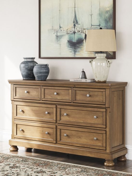 Dresser: Traditional Medium Brown, Framed Drawer Fronts