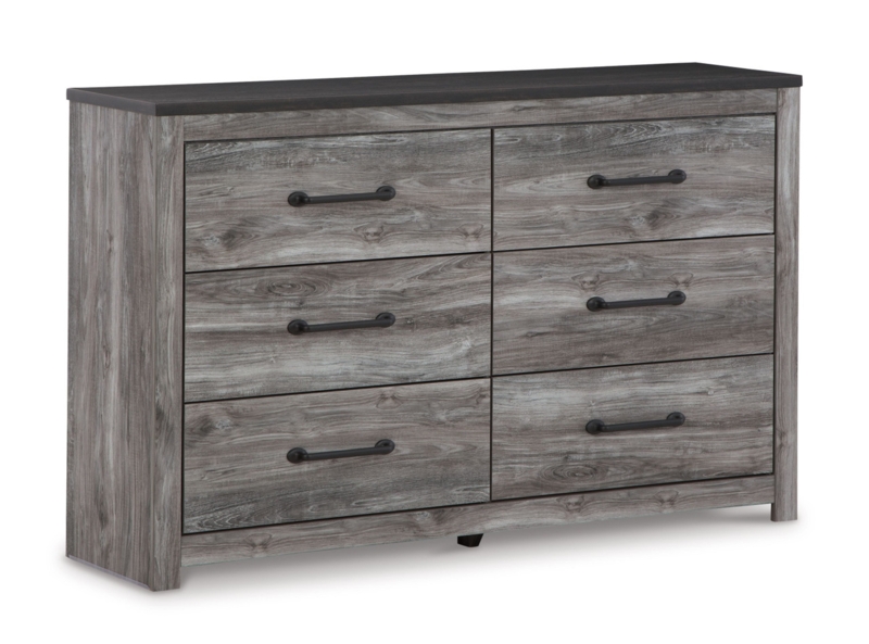 Dresser, Weathered Gray Body, contrasting Charcoal Top, Rustic Industrial.