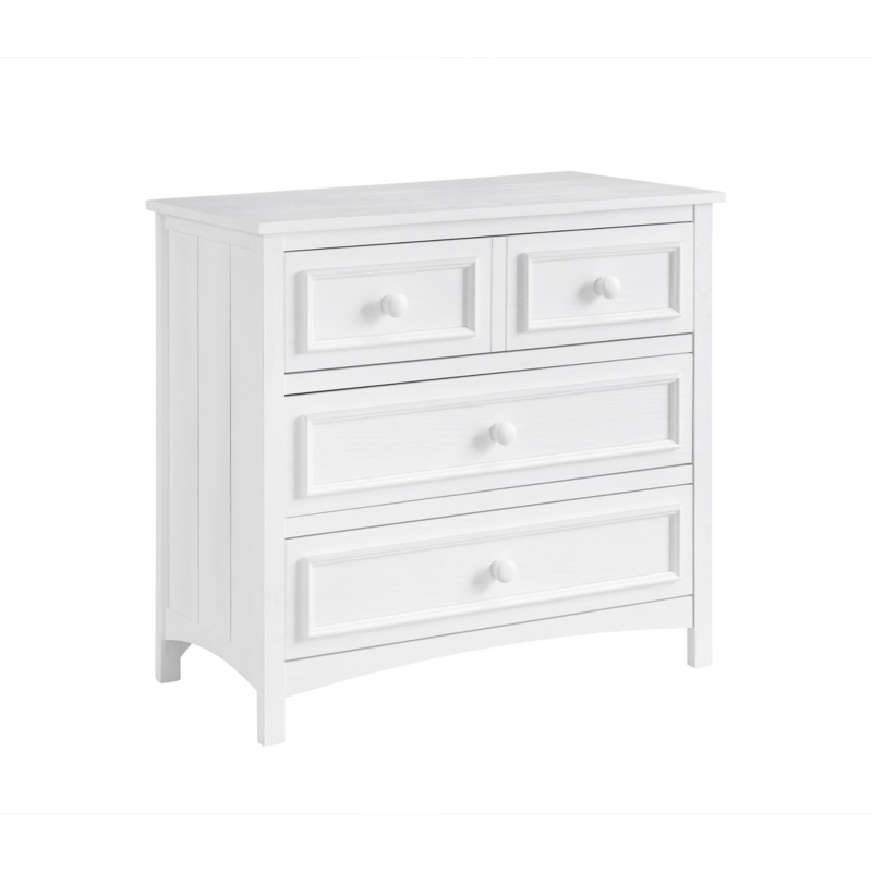 Dresser Whitewashed Finish Raised Panel Drawers Transitional Nursery