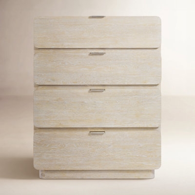 Dresser Whitewashed Rounded Corners Coastal Plinth Base Organic