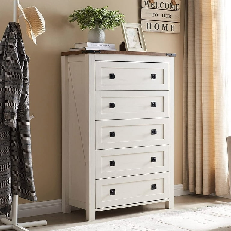 Farmhouse Dresser with X-Side Panels and Two-Tone Finish