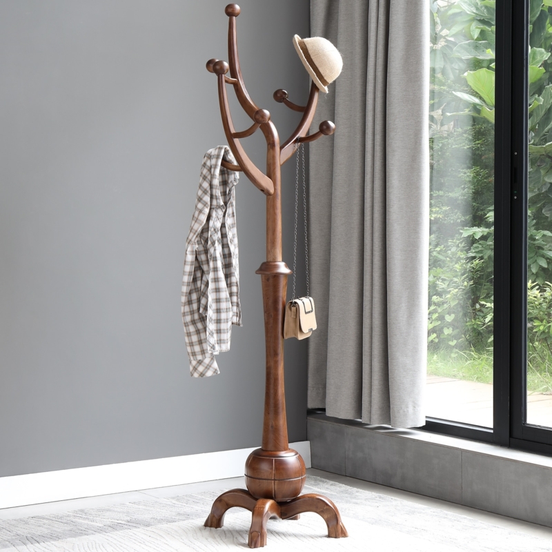 Freestanding Coat Rack Organic Modern Branch Design Wood