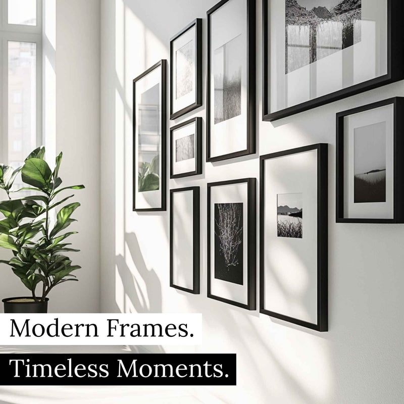 Gallery Wall Picture Frame Set, Varying Sizes Layout