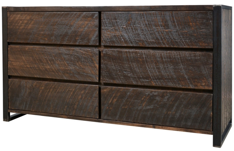 Handle-Free Dresser with Saw-Mark Texture