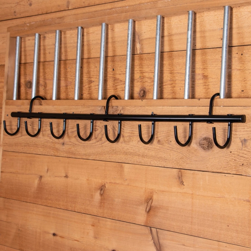 Hook Rack Equestrian Matte Finish U Shaped Hooks Portable Brackets
