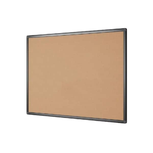 Memo Board: Large Format Beige Felt Surface Slim Charcoal Frame