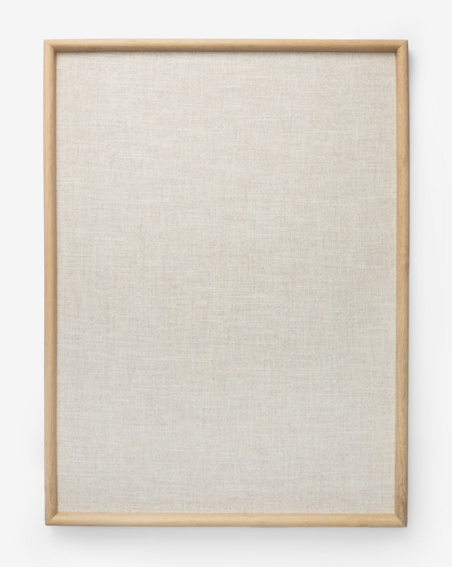 Memo Board: Minimalist Wood Frame Linen Like Fabric Scandinavian