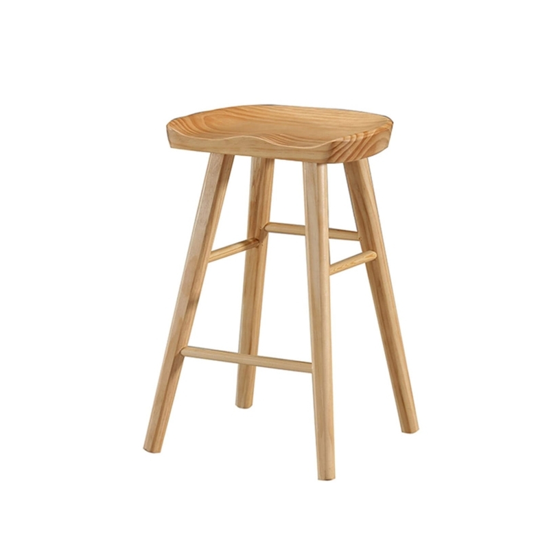 Minimalist Bar Stool with Flared Tapered Legs