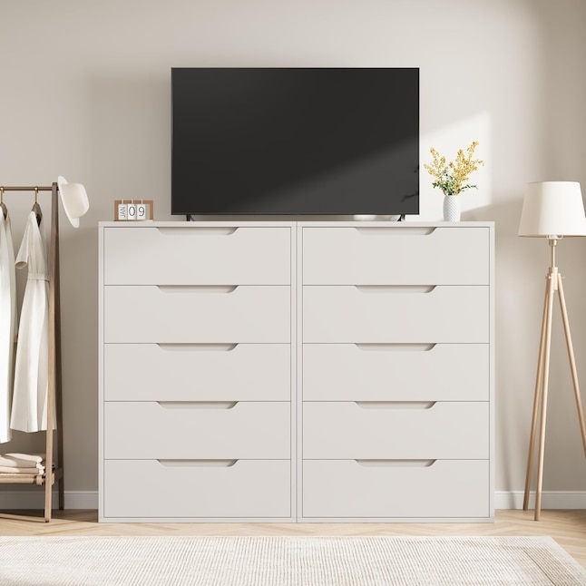 Minimalist Chest of Drawers, Cutout Handles, Scandinavian Design