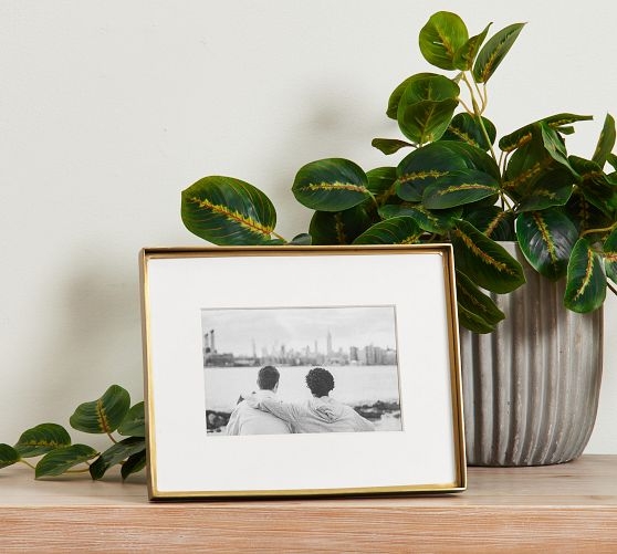 Minimalist Gold Metal Picture Frame with Thin Profile Design