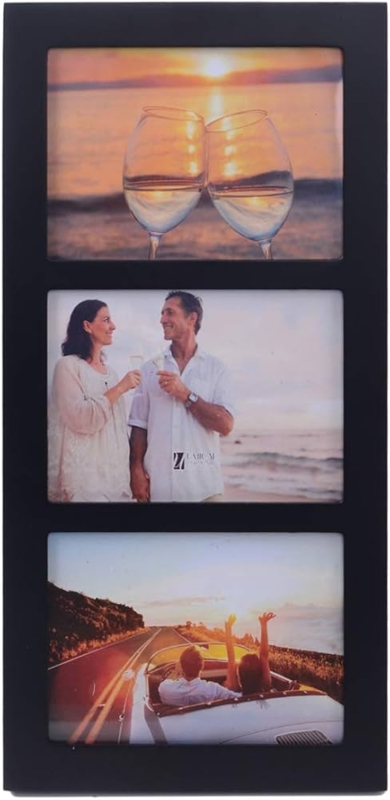 Minimalist Matte Picture Frame Vertical 3 Opening Wall Collage