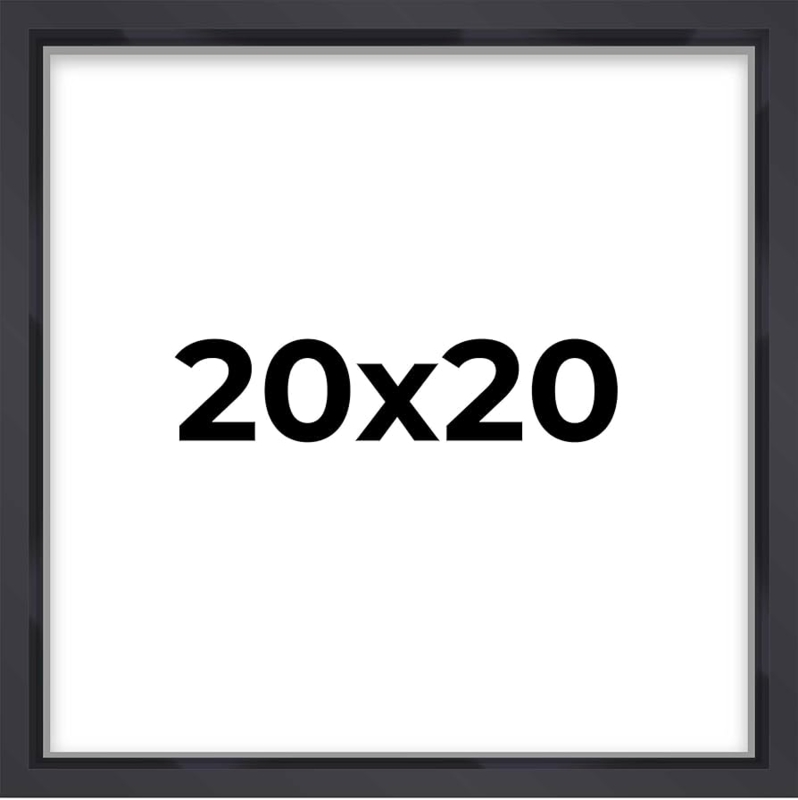 Minimalist Square Shadow Box Frame in Matte Black Finish