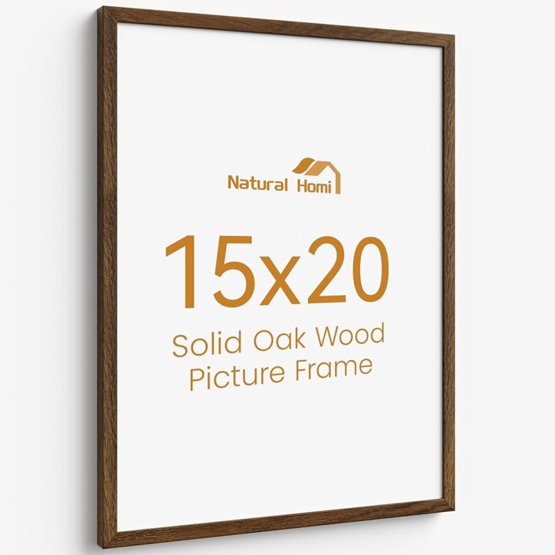 Minimalist Wood Toned Picture Frame, Thin Profile Walnut Finish