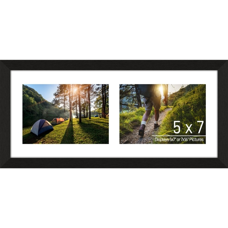 Modern Collage Frame with Double Opening and High-Contrast Mat