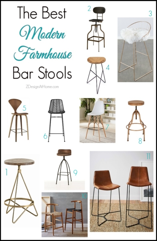 Modern Farmhouse Bar Stool Ideas Woven Leather Industrial