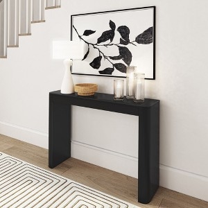 Modern U-Shaped Console Table with Rounded Outer Edges