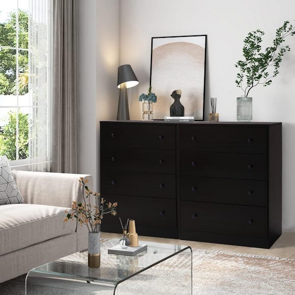 Modular 4-Drawer Chests in Espresso for Side-by-Side Styling