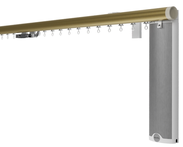 Motorized Curtain Rod System with Automated Drapery Track