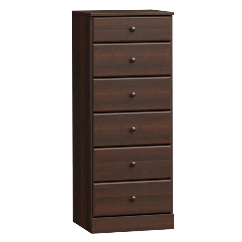 Narrow Chest with Six Drawers for Small Bedroom Storage