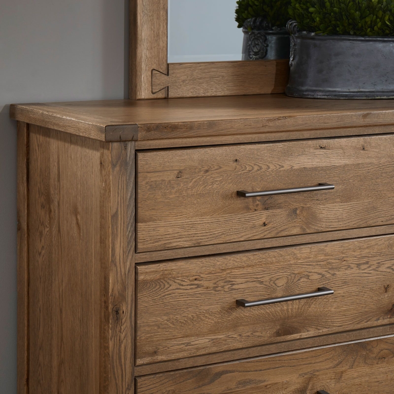 Organic Modern Dresser Horizontal Grain Slim Metal Hardware