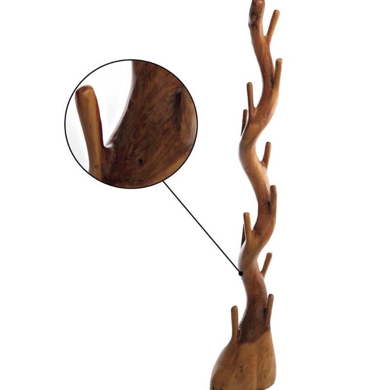 Organic Sculptural Rack featuring Twisted Trunk and Satin Finish