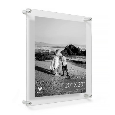 Picture Frame Acrylic Double Panel Floating Standoff Mounting Modern