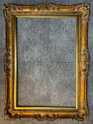 Picture Frame Antique High Relief Ornate Scrollwork Floral Carvings