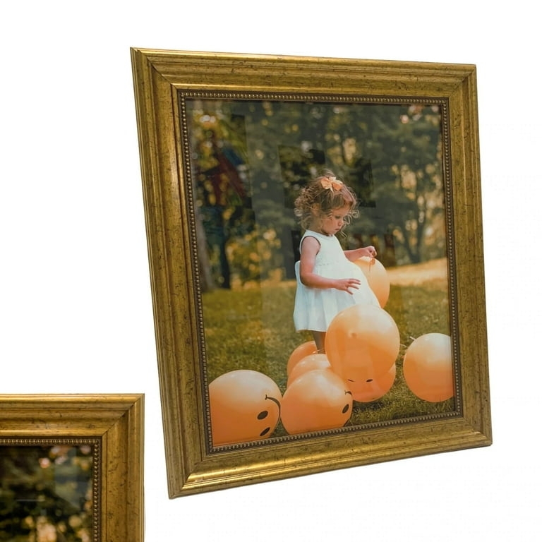 Picture Frame Beaded Inner Trim, Classic Portrait, Gold Finish