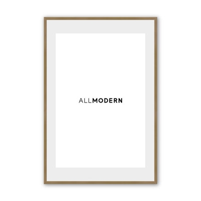 Picture Frame Beige Oversized Mat Slim Profile Modern Minimalist