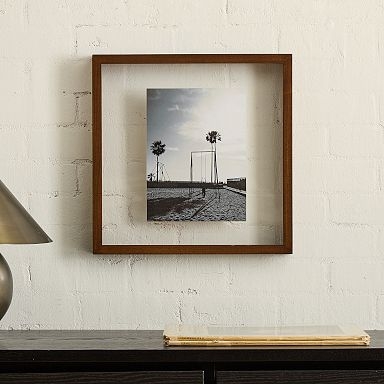 Picture Frame Floating Frame Wood Toned Square Silhouette Matte Minimalist