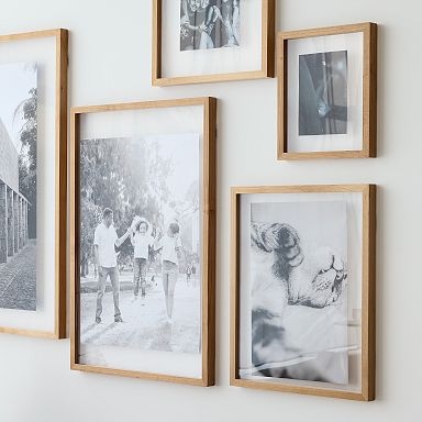 Picture Frame Floating Glass Wood Toned Frames Minimalist Gallery Scandinavian