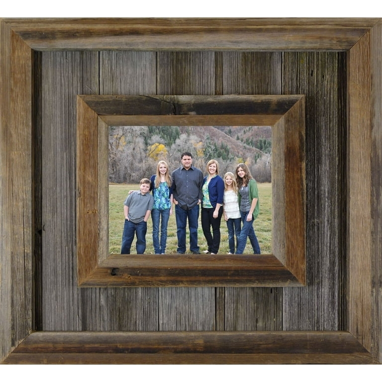Picture Frame Reclaimed Barn Wood Rustic Double Layer Wall Decor