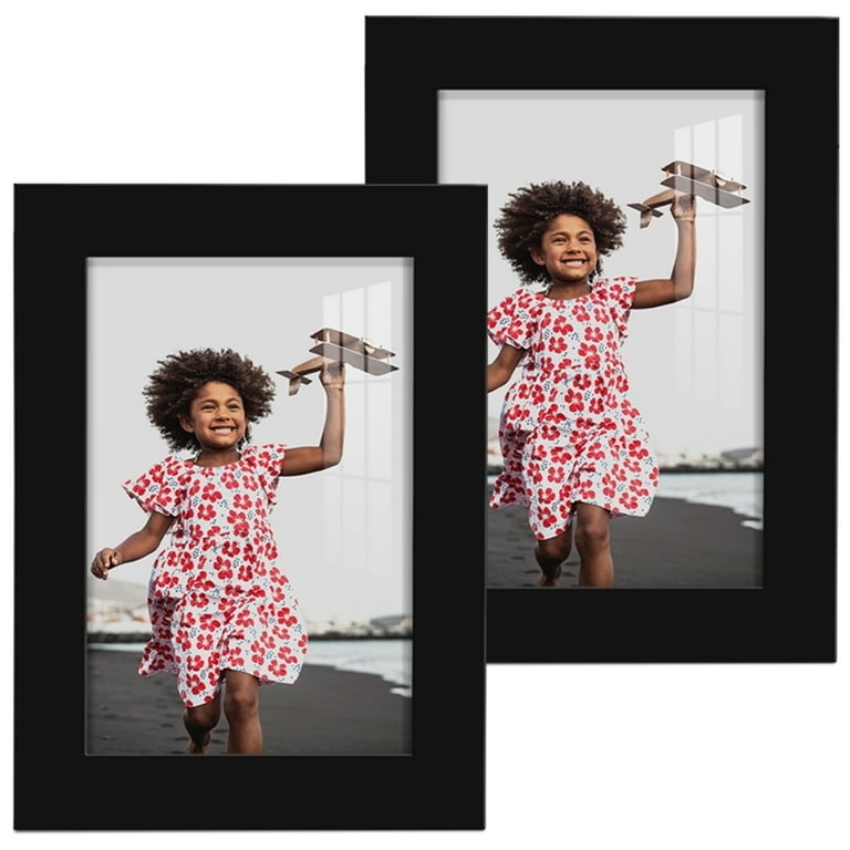 Picture Frame Set Black Matte Wide Profile Modern Gallery Frames