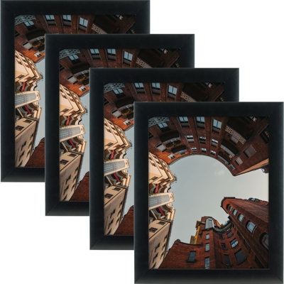 Picture Frame Set Matte Black 4 Piece Architectural Art Gallery