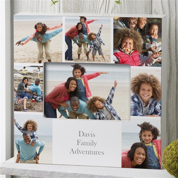 Picture Frame White Box Style Personalized Family Photo Collage