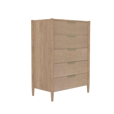 Scandinavian Chest of Drawers Tapered Legs Narrow Design