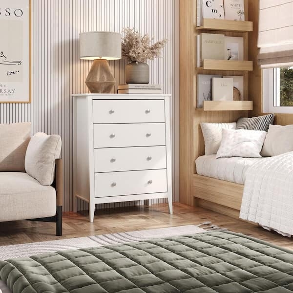 Scandinavian Dresser with Tapered Legs and Elevated Base