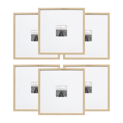 Scandinavian Picture Frame Set, Square Silhouette, Oversized Mat