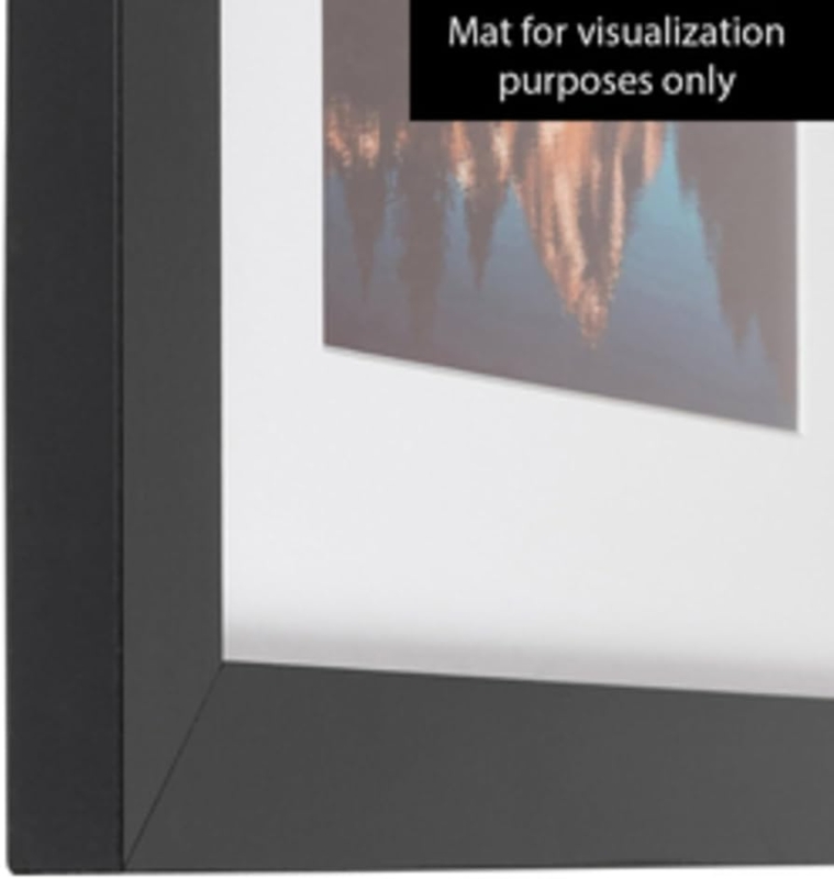 Sleek Satin Finish Picture Frame, Thin Border Mitered Joint
