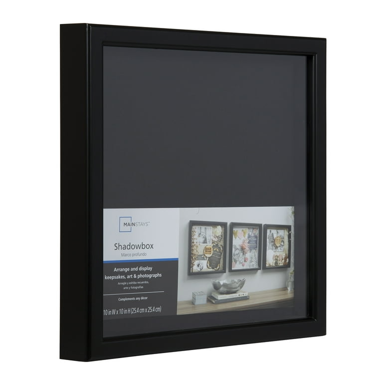 Square Shadow Box Matte Black Plastic-Like Deep Profile Minimalist