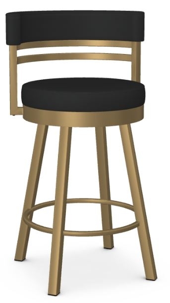 Swivel Bar Stool Wraparound Backrest Brushed Finish Kitchen Seating
