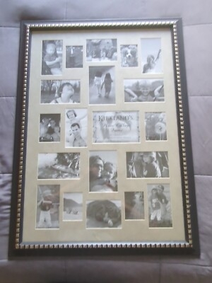 Traditional Collage Frame, Beaded Trim, Twenty Photo Openings
