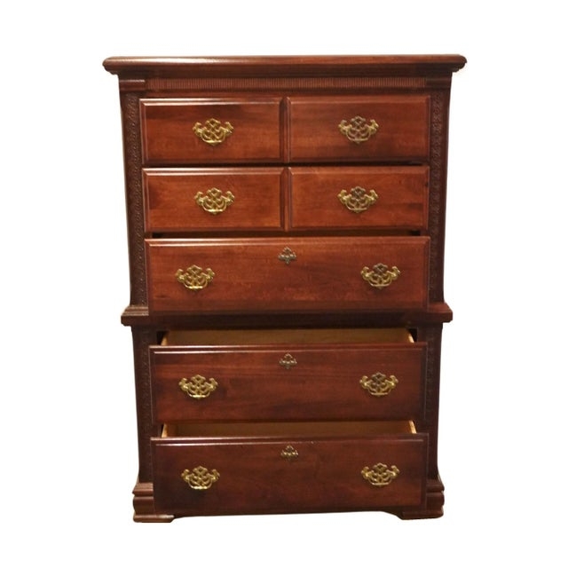 Traditional Tallboy Dresser Storage Chippendale Silhouette