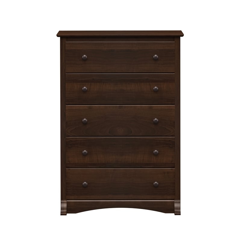 Vertical Chest of Drawers featuring Five Drawers and Side Molding Detail