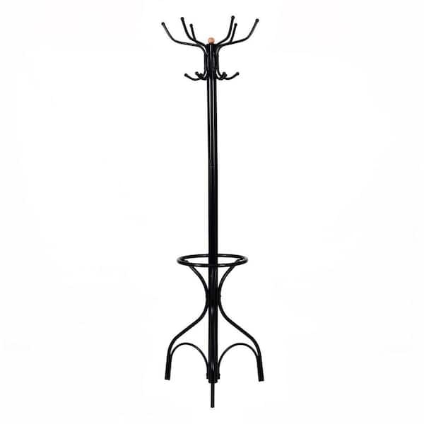 Vintage Coat Rack Scrolled Metalwork Umbrella Holder Ring