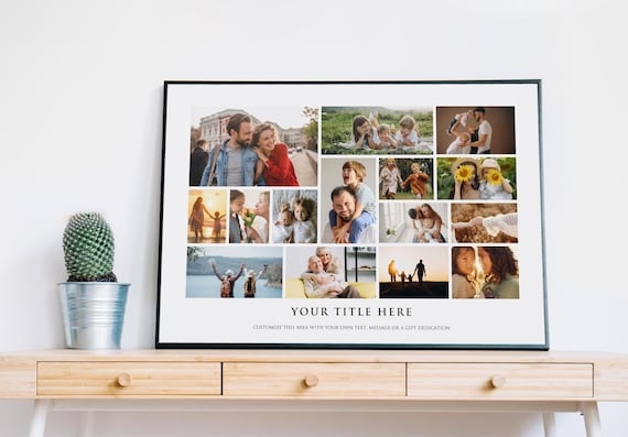 Wall Art Frame, Customizable Landscape, Thin Black, Entryway Styling